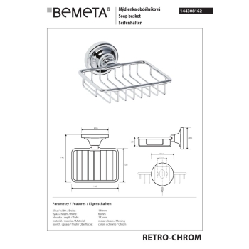 Bemeta RETRO Chrome Mydelniczka 144308162