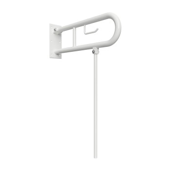 Bemeta HELP Składany uchwyt w kształcie litery U z nogą podtrzymującą 750mm biały z uchwytem TP 301406304N$K