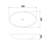 Sapho PURE umywalka szklana owalna 52x375 cm 2501-12
