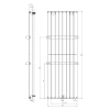 Sapho COLONNA grzejnik 602x1800mm srebro metalik IR146