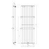 Sapho COLONNA grzejnik 602x1800mm biały IR160