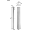 Sapho PILON grzejnik 270x1800 mm 4 wieszaki biały mat IZ121