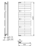 Aqualine MILI grzejnik łazienkowy 600x1222 mm antracyt DC626T