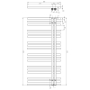 Sapho SOPHINA grzejnik łazienkowy 600x1215mm czarny mat IR702