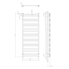 Sapho METRO DOS grzejnik 550x1430mm chrom IR430R