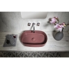 Isvea INFINITY OVAL umywalka ceramiczna nablatowa 55x36 cm Maroon Red 10NF65055-2R