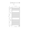 Aqualine Direct-E grzejnik elektryczny 450x960 mm 300 W czarny ILE94TB