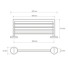 Sapho X-ROUND półka na ręczniki 655mm chrom XR413