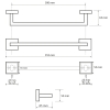 Sapho X-SQUARE wieszak na ręczniki 350mm chrom XQ401