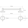 Sapho X-ROUND E wieszak na ręczniki 355mm chrom XR406