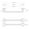 Sapho X-ROUND wieszak na ręczniki 855mm chrom XR426