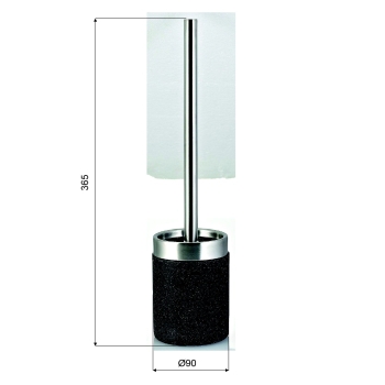 Ridder STONE szczotka WC do postawienia czarna 22010410