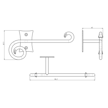 Sapho Rebecca uchwyt na papier bez klapki czarny CC017