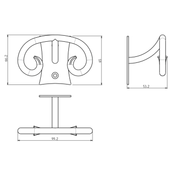 Sapho Rebecca haczyk podwójny czarny CC023