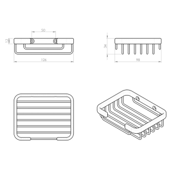 Gedy SMART mydelniczka 125x35x100 mm mała 2411