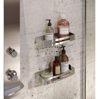 Gedy SMART półka do kabiny prysznicowej 300x45x128mm stal nierdzewna polerowana 2417