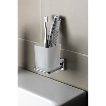 Gedy COLORADO kubek chrom/szkło mleczne 6910