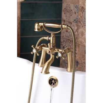 Sapho ANTEA bateria wannowa ścienna  kompletna brąz 3016