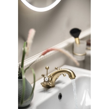 Sapho ANTEA bateria umywalkowa brąz 3176