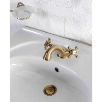 Sapho ANTEA bateria umywalkowa brąz 3176