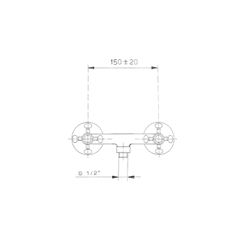 Sapho ANTEA bateria prysznicowa ścienna chrom 3861