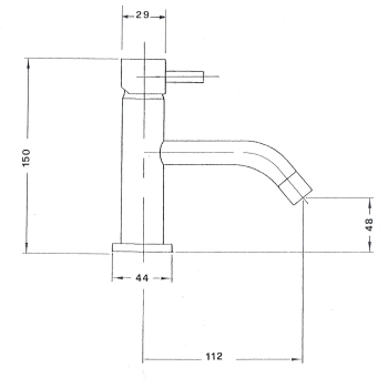 Sapho RHAPSODY bateria umywalkowa niska chrom 5512