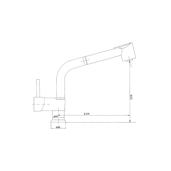 Sapho RHAPSODY bateria kuchenna z wysuwaną wylewką chrom 5550