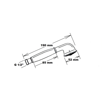 Sapho ANTEA rączka prysznicowa 180mm mosiądz/brąz DOC26