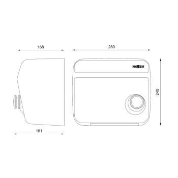 Nofer Elektryczna suszarka do rąk z wyłącznikiem 1500 W stal nierdzewna 01250.B