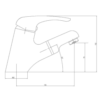 Aqualine KASIOPEA bateria umywalkowa z wysuwaną wylewką chrom 1107-05