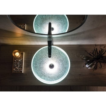 Sapho ICE umywalka szklana średnica 42 cm 2501-04