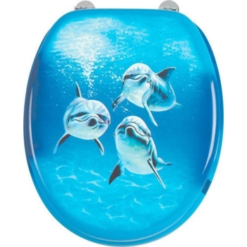 Aqualine FUNNY deska WC z nadrukiem delfiny HY-S115