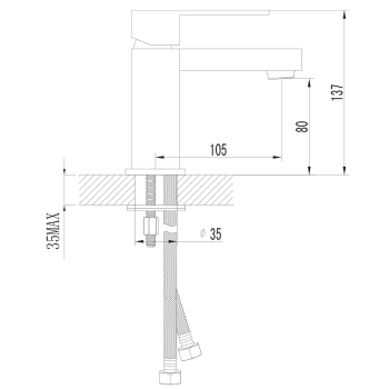 Sapho LATUS 25 bateria umywalkowa chrom 1102-02