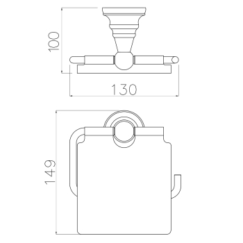 Sapho Diamond brąz wieszak na papier z klapką 1318-17