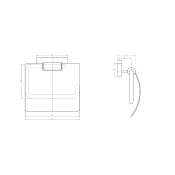 Sapho OLYMP wieszak na papier toaletowy z klapką chrom 1321-07