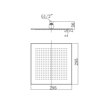 Sapho Deszczownia 300x300mm chrom 1203-06