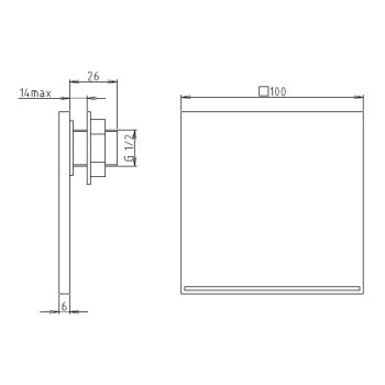 Sapho Wylewka 100x5mm chrom SH1001