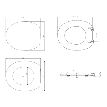 Aqualine FUNNY Deska WC z sitodrukiem rozgwiazda biała HY1185