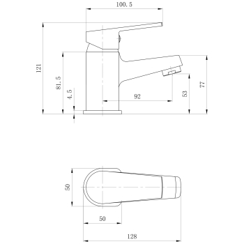 Aqualine ARETA 35 bateria umywalkowa chrom GH368