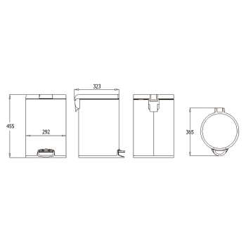 Sapho ARTISTIC kosz na śmieci 20l Soft Close  stal nierdzewna szczotkowana DR120