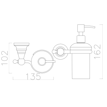 Sapho Diamond chrom dozownik mydła wiszący 1317-19