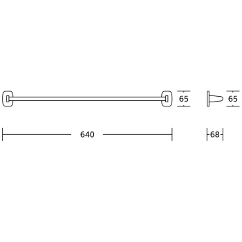 Aqualine RUMBA wieszak na ręczniki chrom RB146