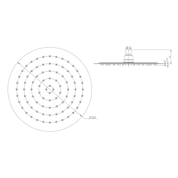 Sapho SLIM deszczownia 250mm stal nierdzewna polerowana MS574