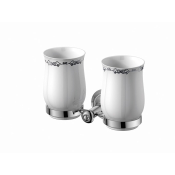 Sapho ASTOR podwójny uchwyt na kubki chrom 1325-05