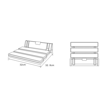 Aqualine krzesełko prysznicowe białe składane AE357