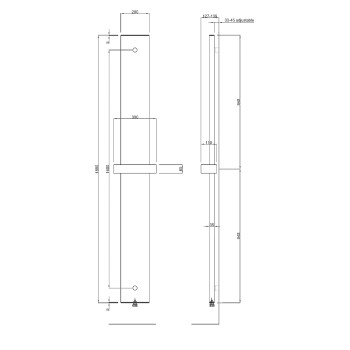 Ridea OTHELLO MONO SLIM grzejnik 300x1890mm czarny mat 2301189030SN