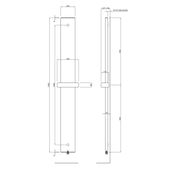 Ridea OTHELLO MONO SLIM grzejnik 300x1890mm biały mat 2301189030SB