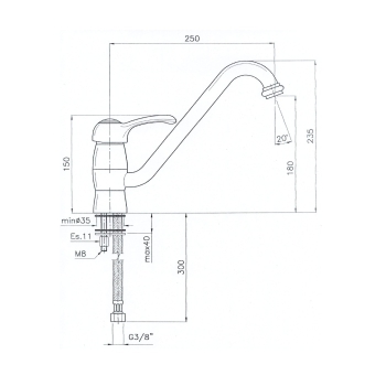 Sapho VANITY bateria kuchenna brąz 77076