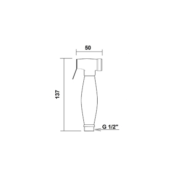 Sapho Słuchawka bidetowa retro brąz DOC66