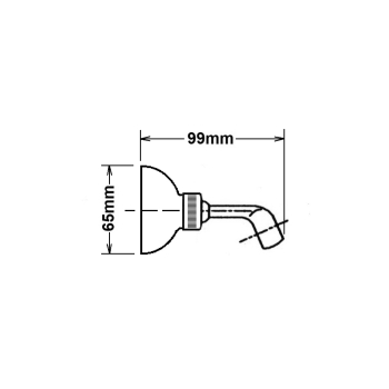 Sapho Uchwyt prysznica obrotowy nikiel SUP28